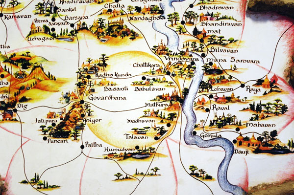 Карта Вриндавана